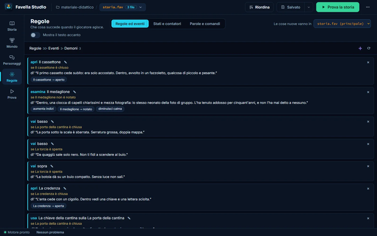 L’editor visuale delle regole, eventi a tempo e condizioni logiche